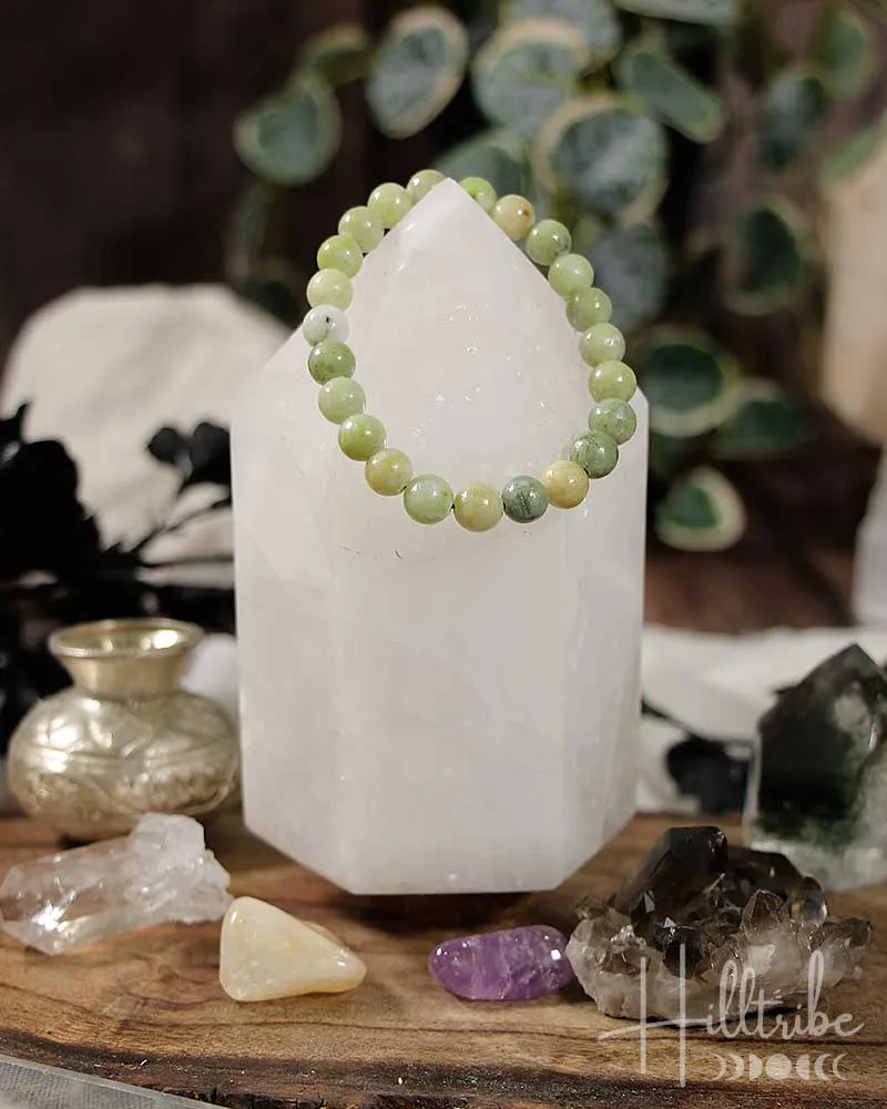 Green Jade Gemstone Power Bracelet 8mm