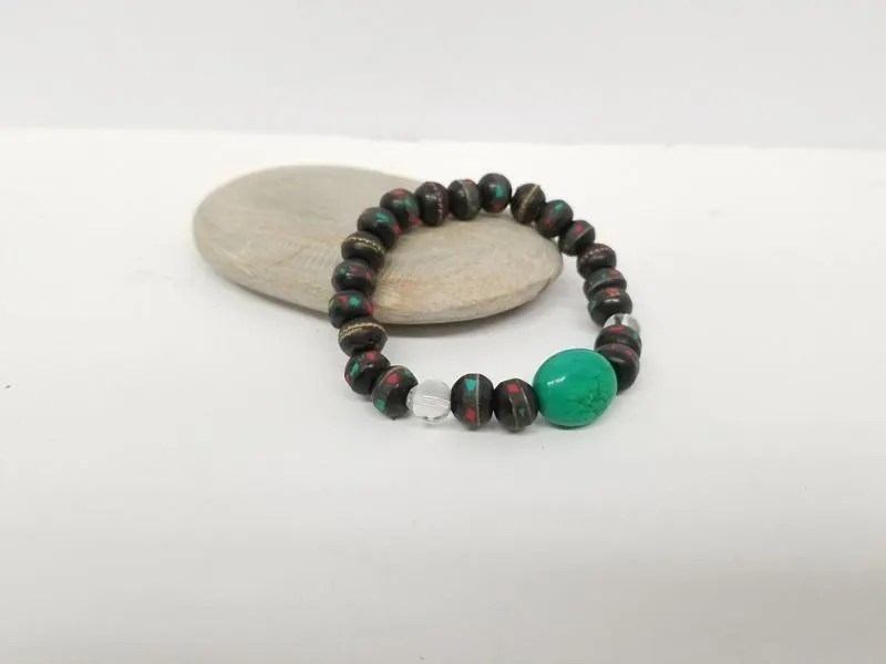 Handmade Recycled Bead Bracelet