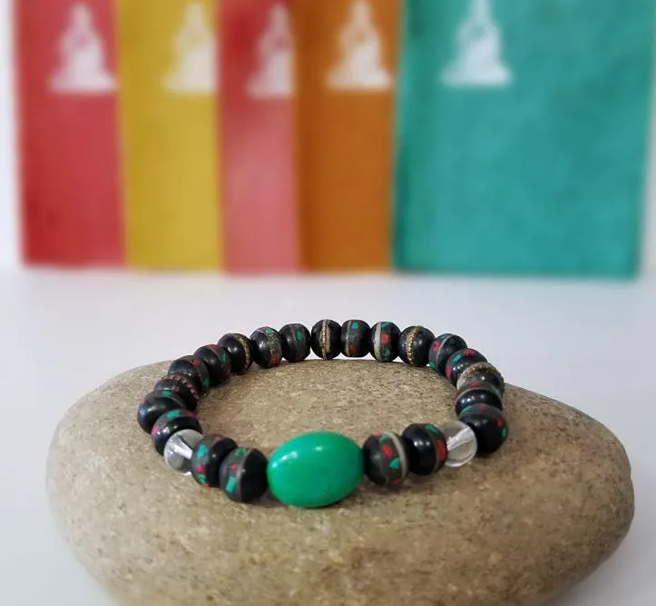 Handmade Recycled Bead Bracelet