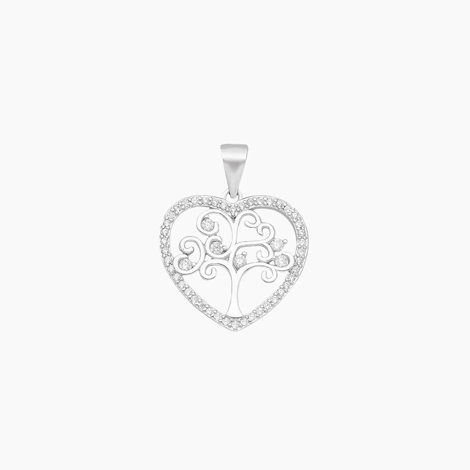 Heart Tree of Life CZ Pendant