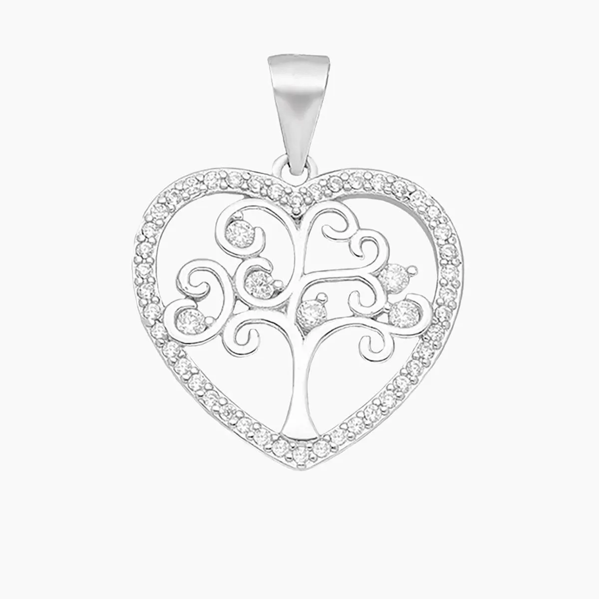 Heart Tree of Life CZ Pendant