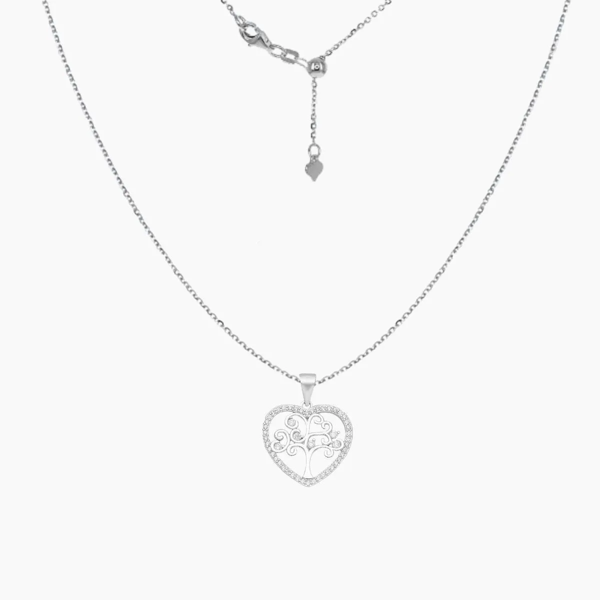 Heart Tree of Life CZ Pendant