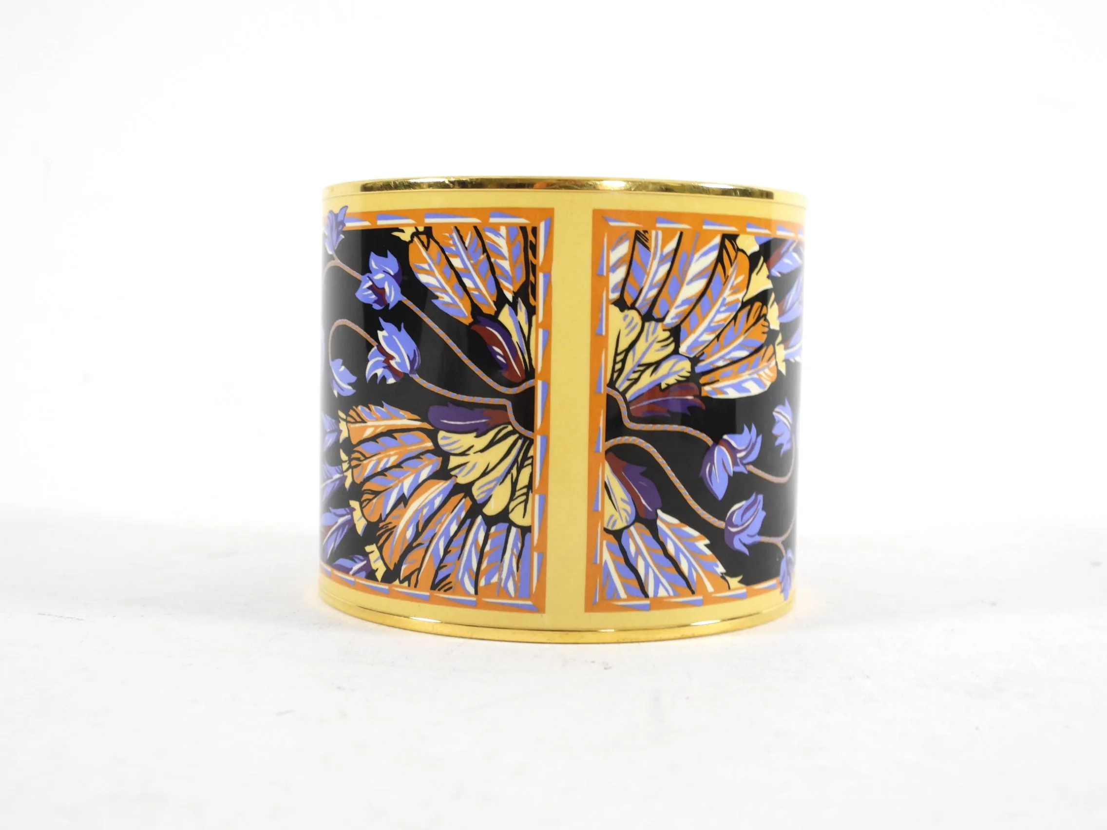 Hermes Mega Wide Enamel Feathers Bangle Bracelet