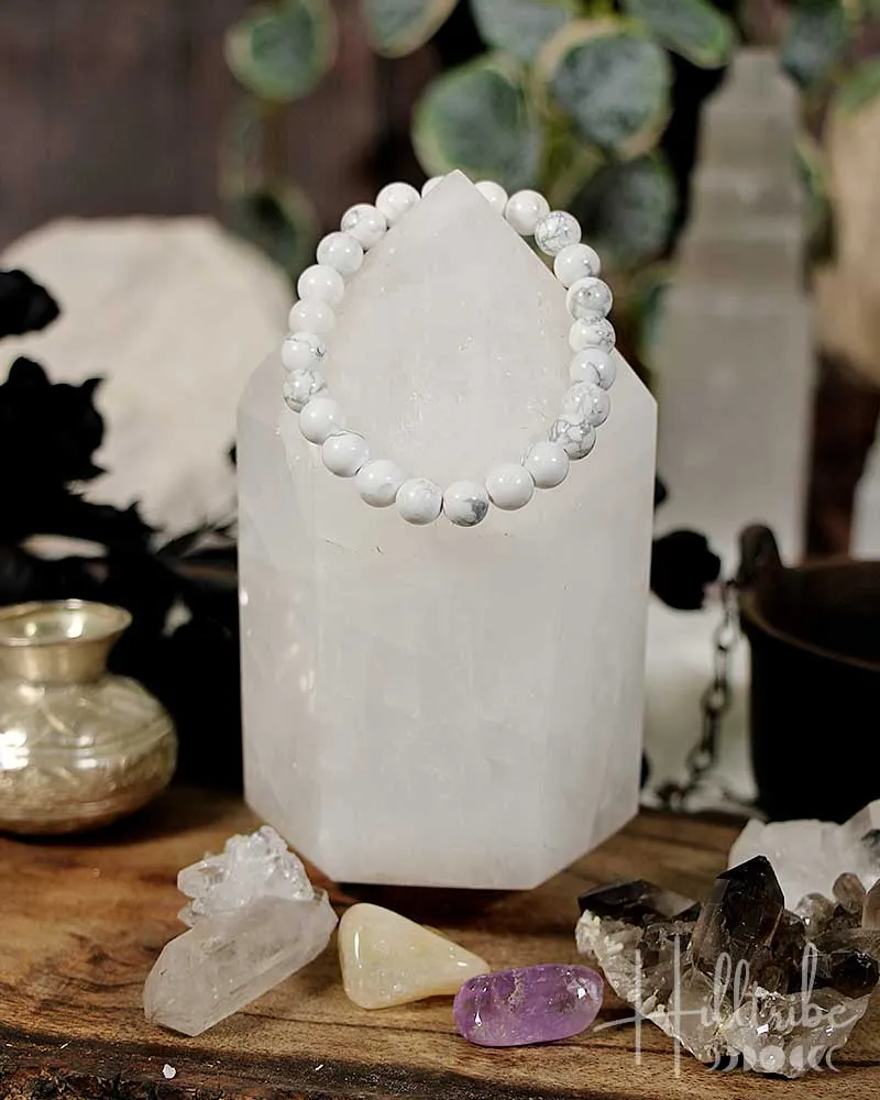 Howlite Gemstone Power Bracelet 8mm