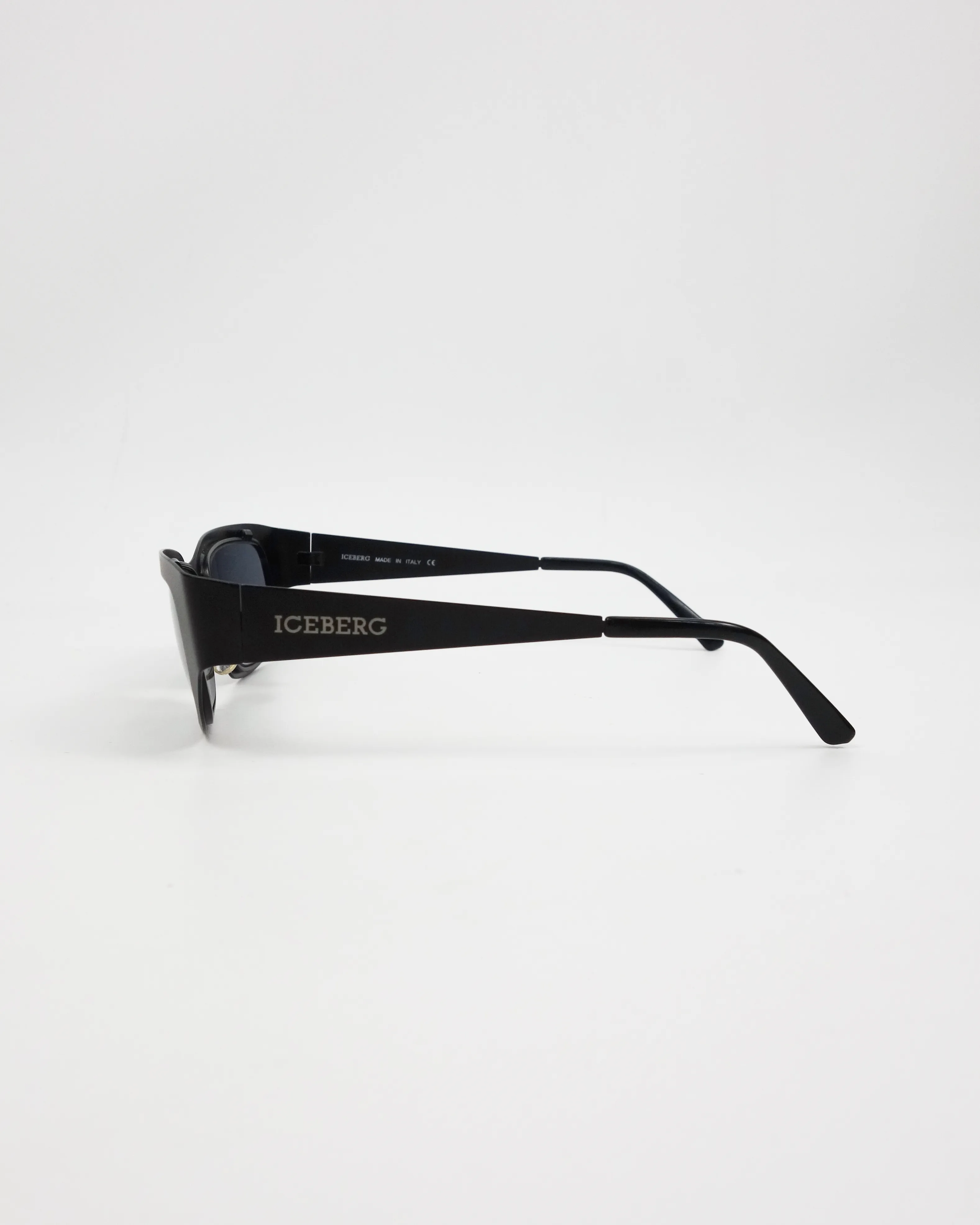 Iceberg Black Thin Aluminium Sunglasses 2000's