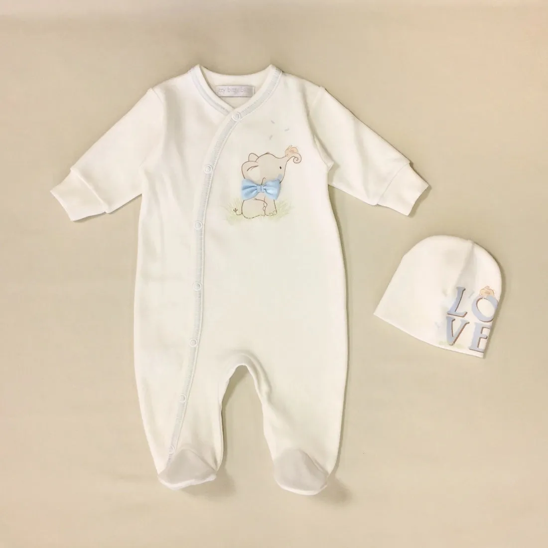 Itty Bitty Baby Bow Tie Elephant Layette Set