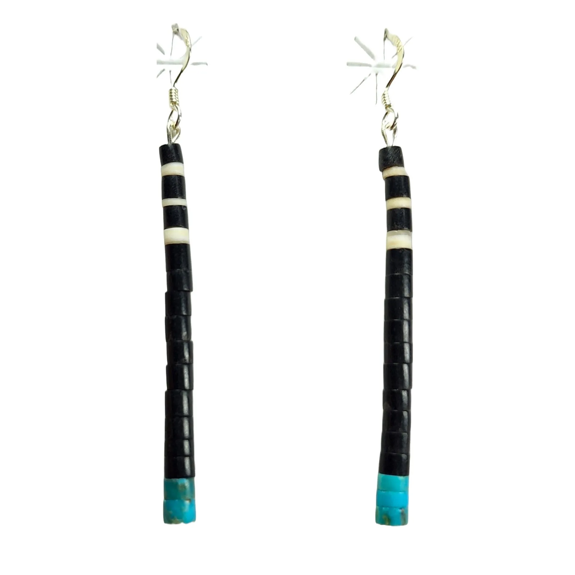 Kewa Pueblo Hand-rolled Bead Earrings