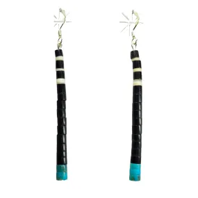 Kewa Pueblo Hand-rolled Bead Earrings