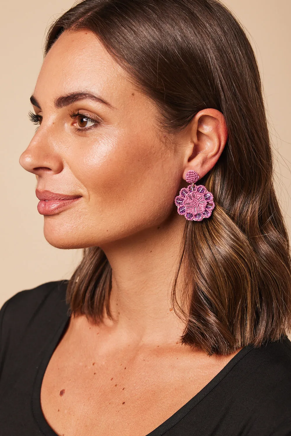 Kiera Earrings in Purple