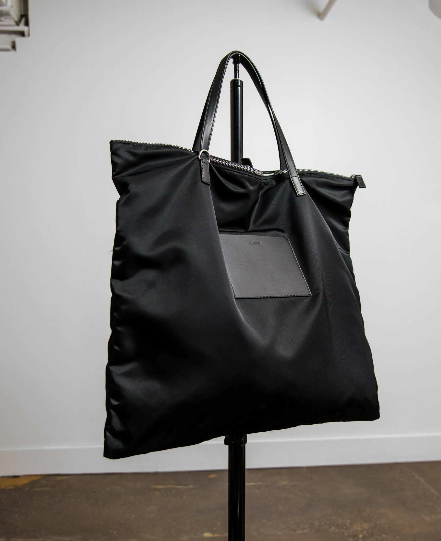 Large Zip Tote Bag Black