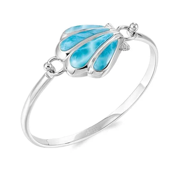 Larimar Oyster Shell Converta Bangle