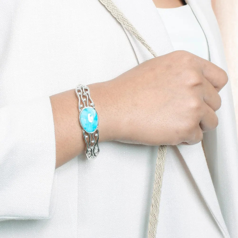 Larimar Sea Grass Bangle