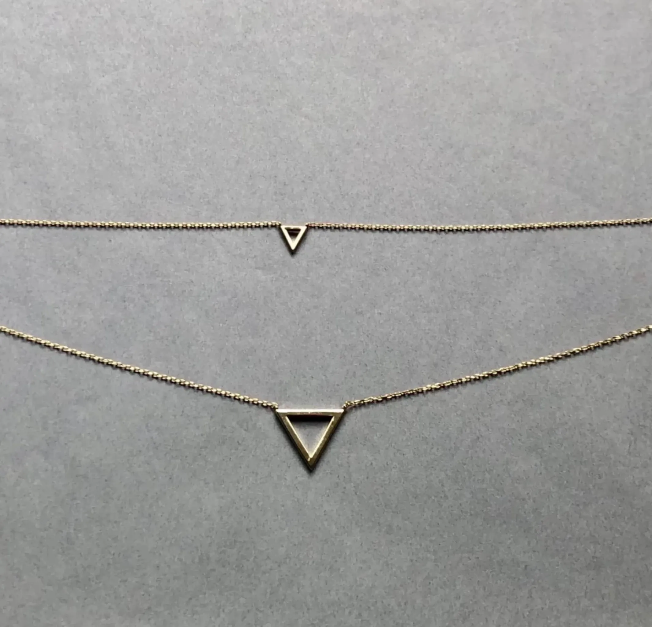 Layered Triangle Necklace - Gold