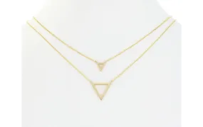 Layered Triangle Necklace - Gold