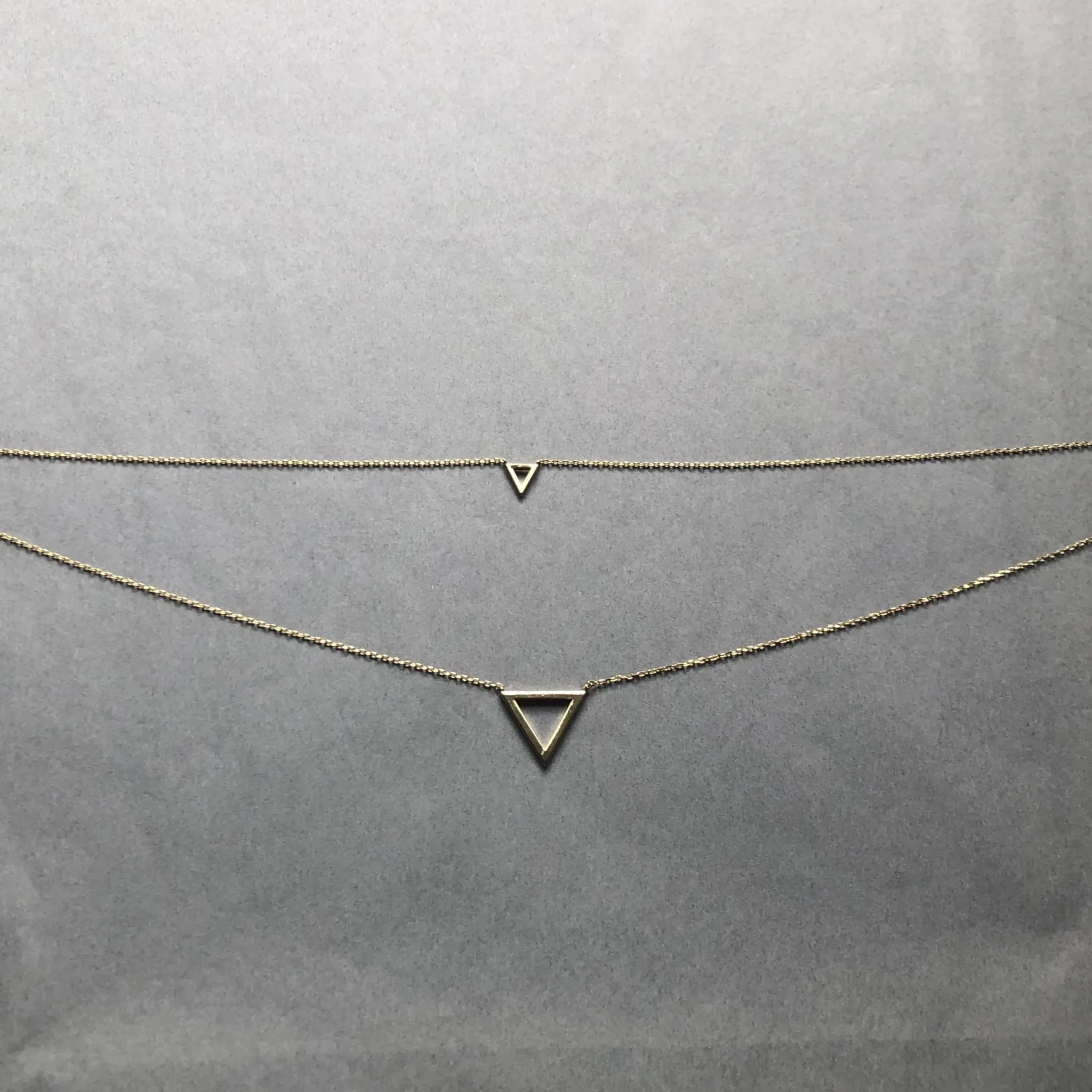 Layered Triangle Necklace - Gold