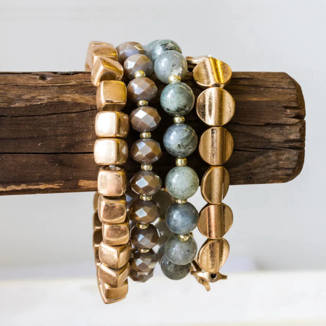 Lively Stone Bracelet STack Set