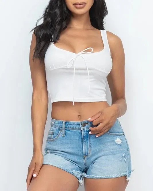 Logan Bow Tie Crop Top