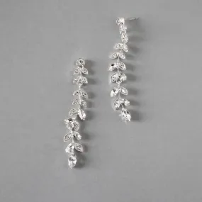 Long Leaf Vine Bridal Earrings