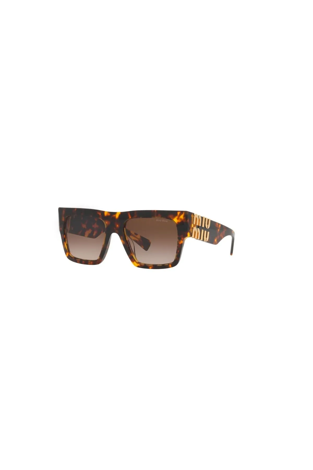 Miu Miu Oversized Square Framed Sunglasses - Honey Havana Brown