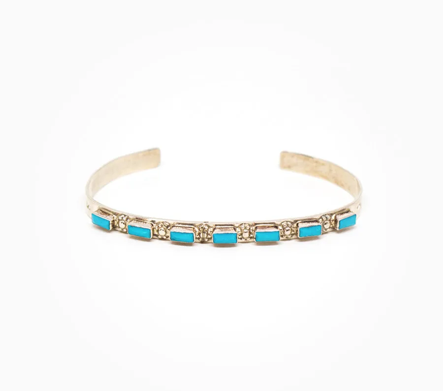 Modern 7 Stone Turquoise Cuff - Women’s Turquoise Jewelry