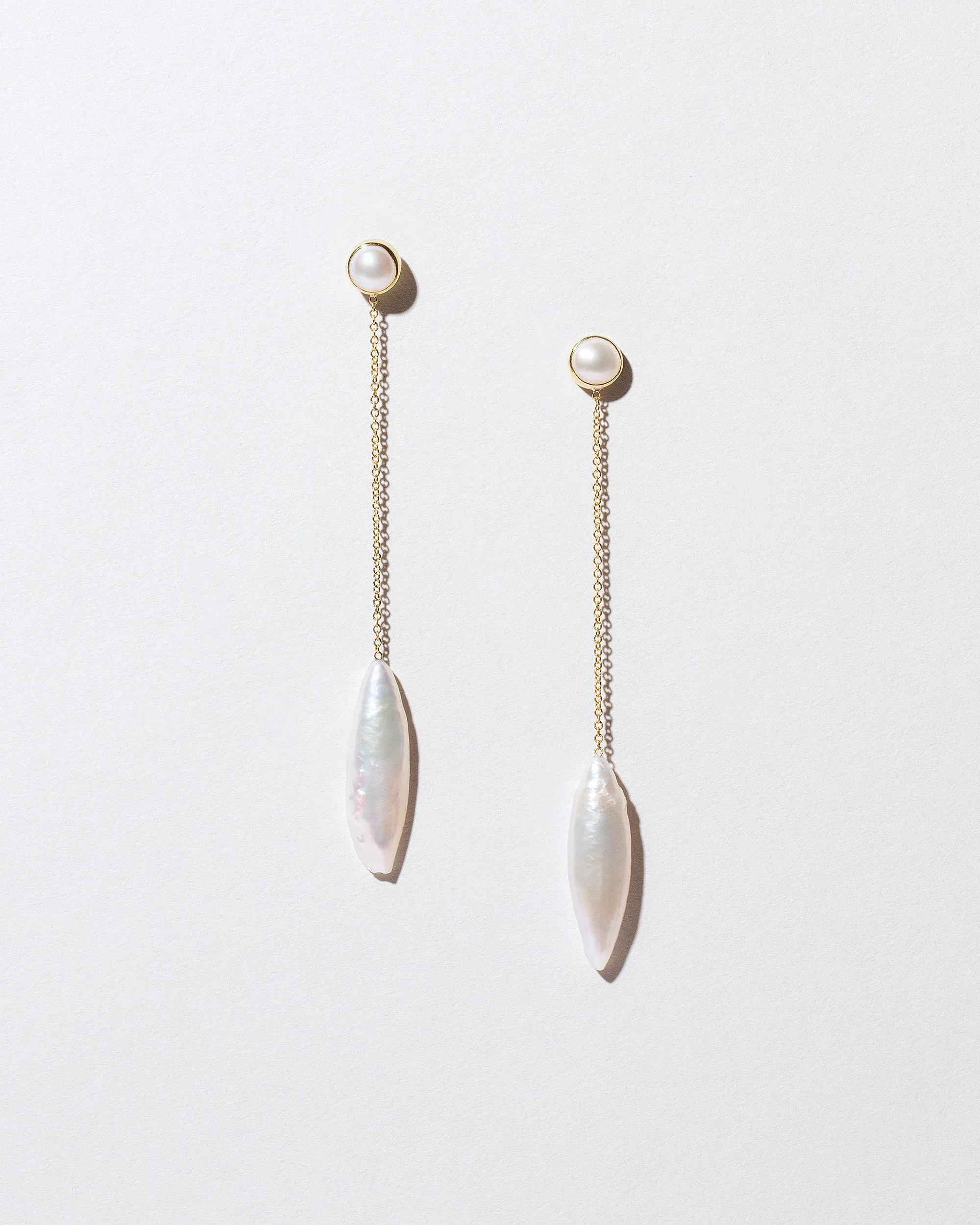 Navette Pearl Drop Earrings