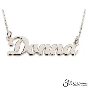 Personalised Sterling Silver Name Necklace-Script 5