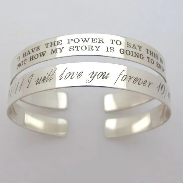 Personalized Cuff Bracelet - Motivational Gift