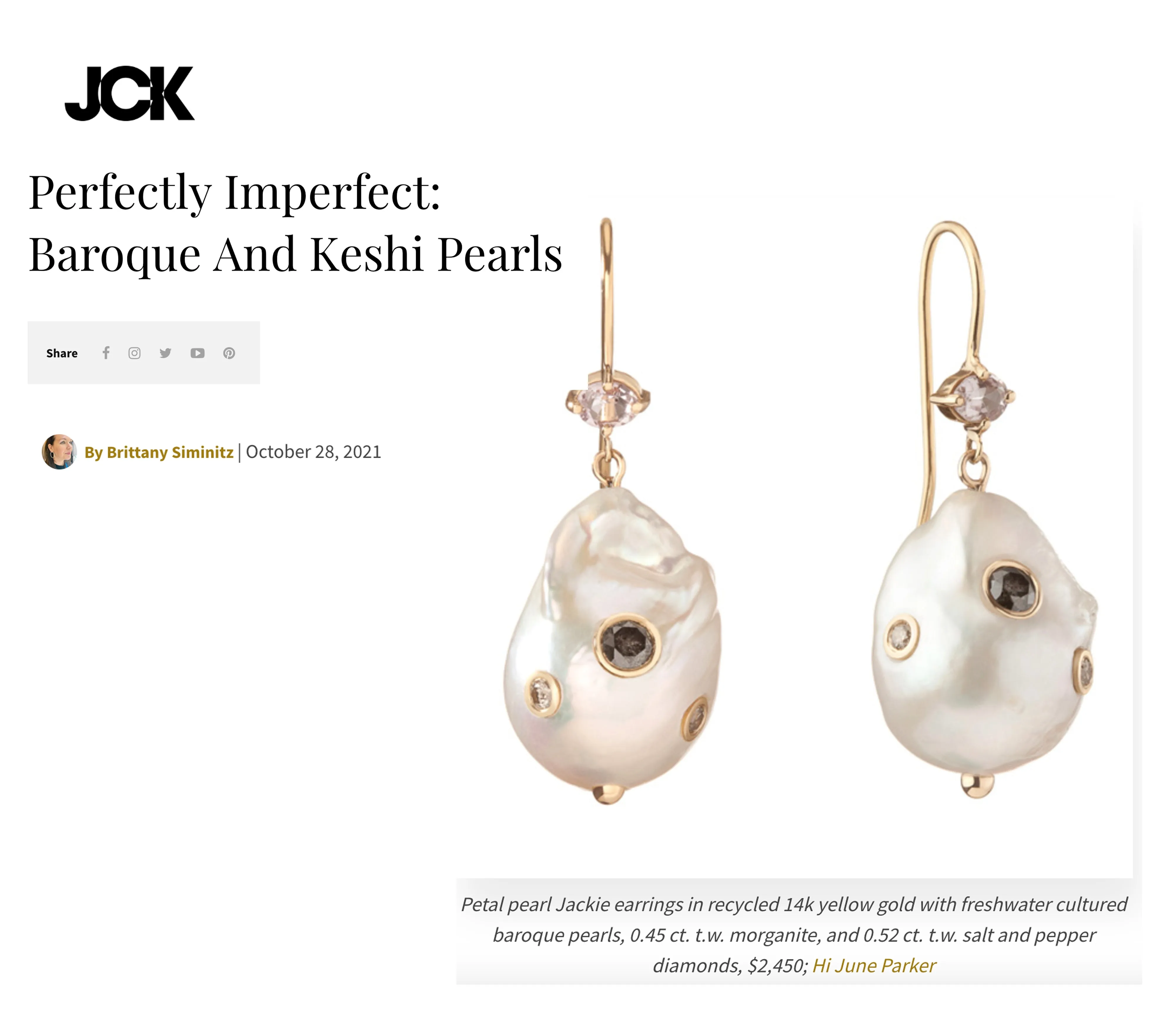 Petal Pearl Jackie Earrings