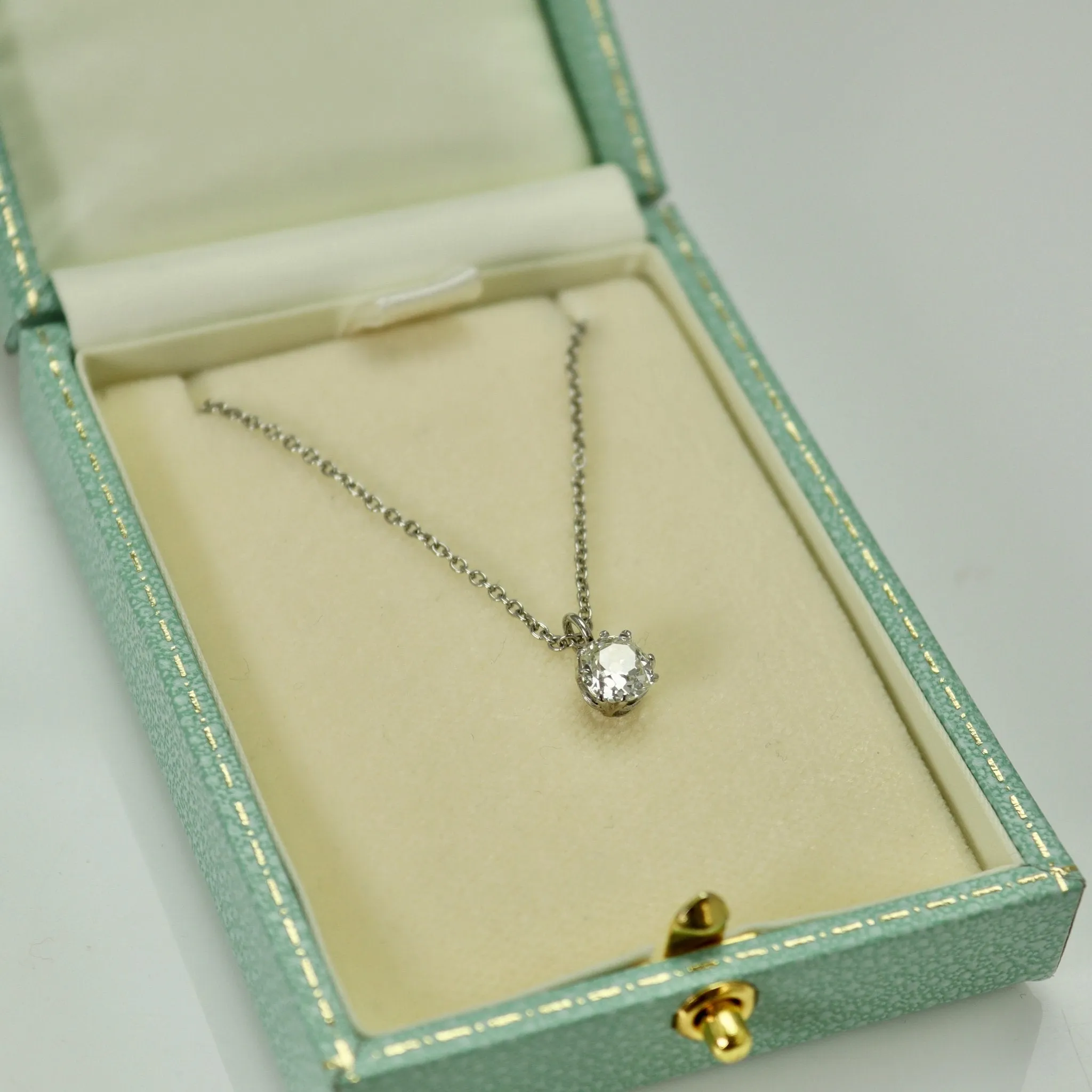 Platinum Diamond Solitaire Pendant