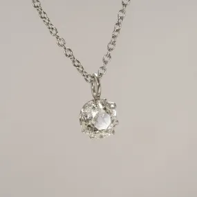 Platinum Diamond Solitaire Pendant