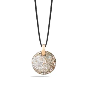 Pomellato - Sabbia - Pendant with Brown and White Diamonds, 18k Rose Gold and Black Rhodium