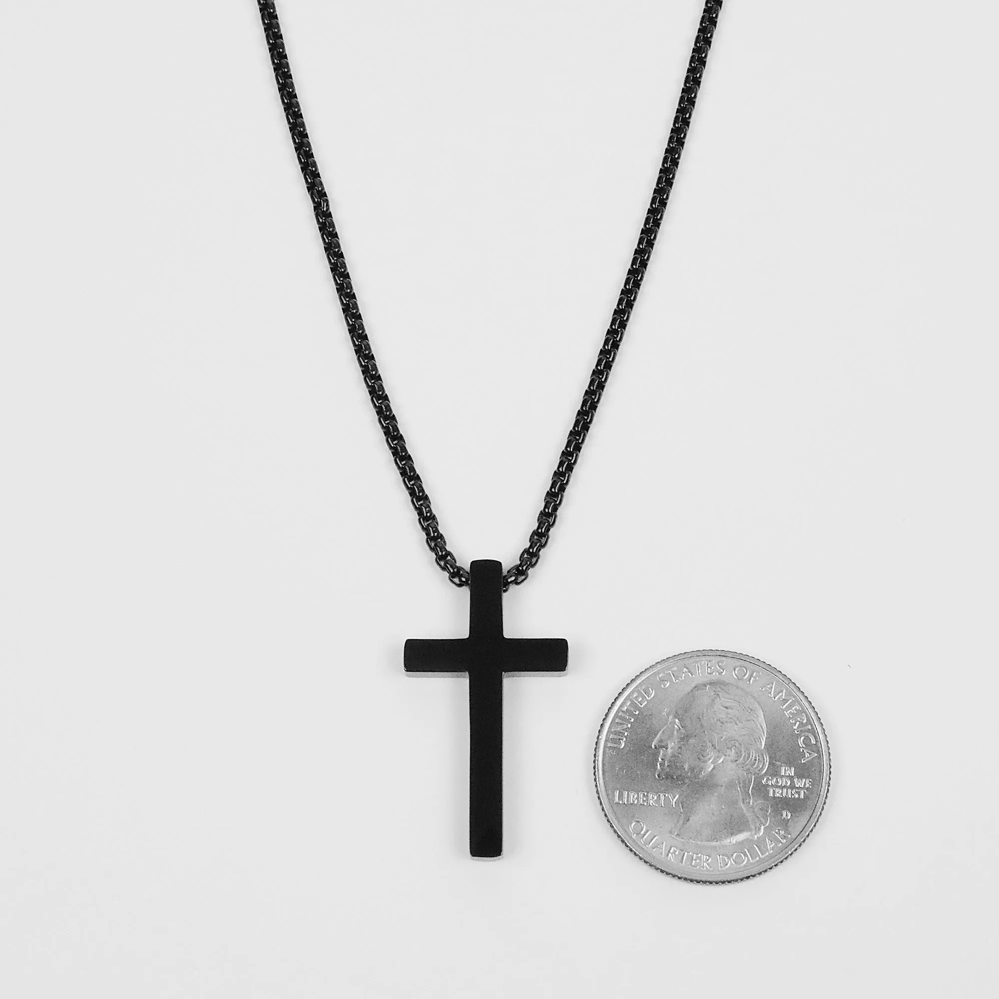 Prime Cross Necklace - Black