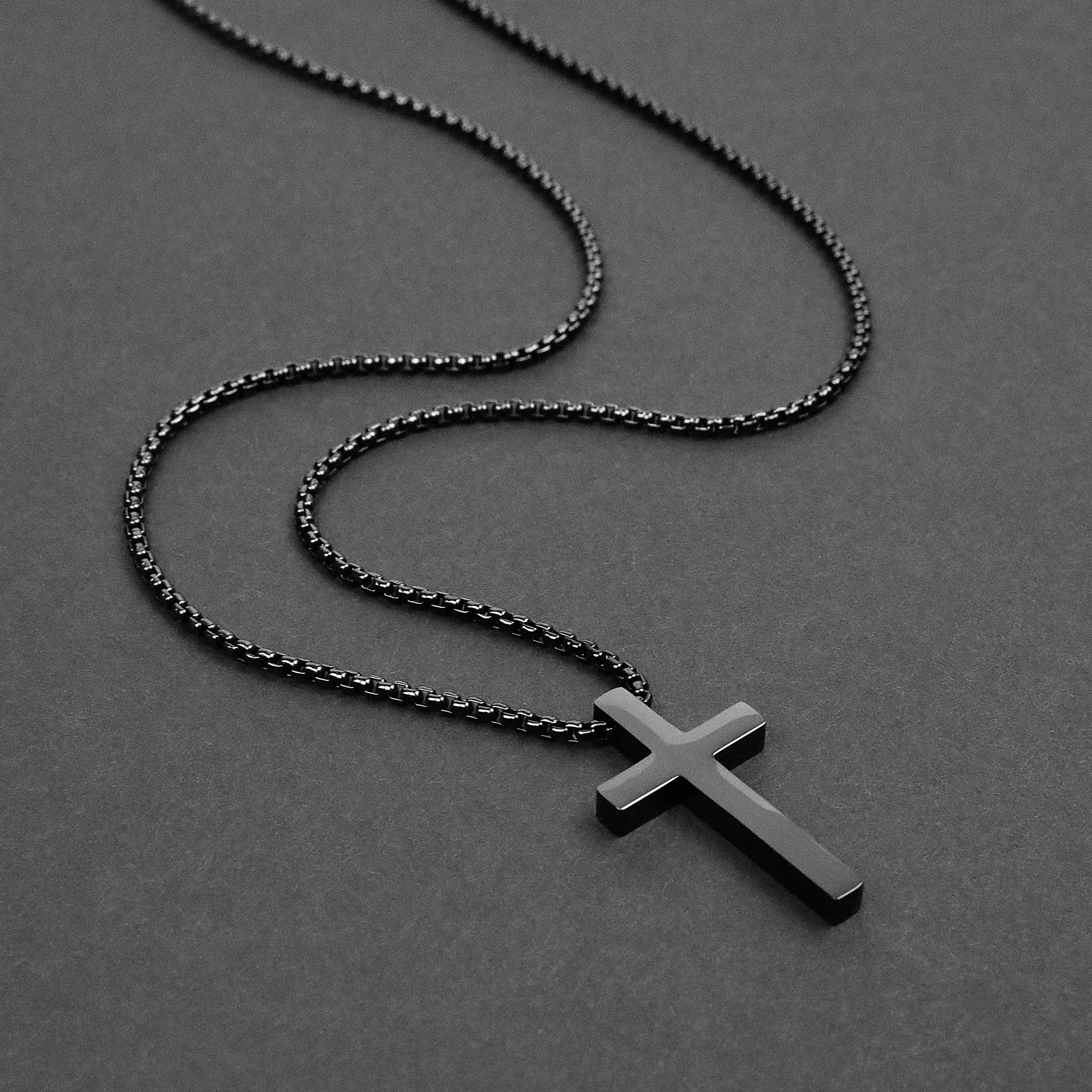 Prime Cross Necklace - Black