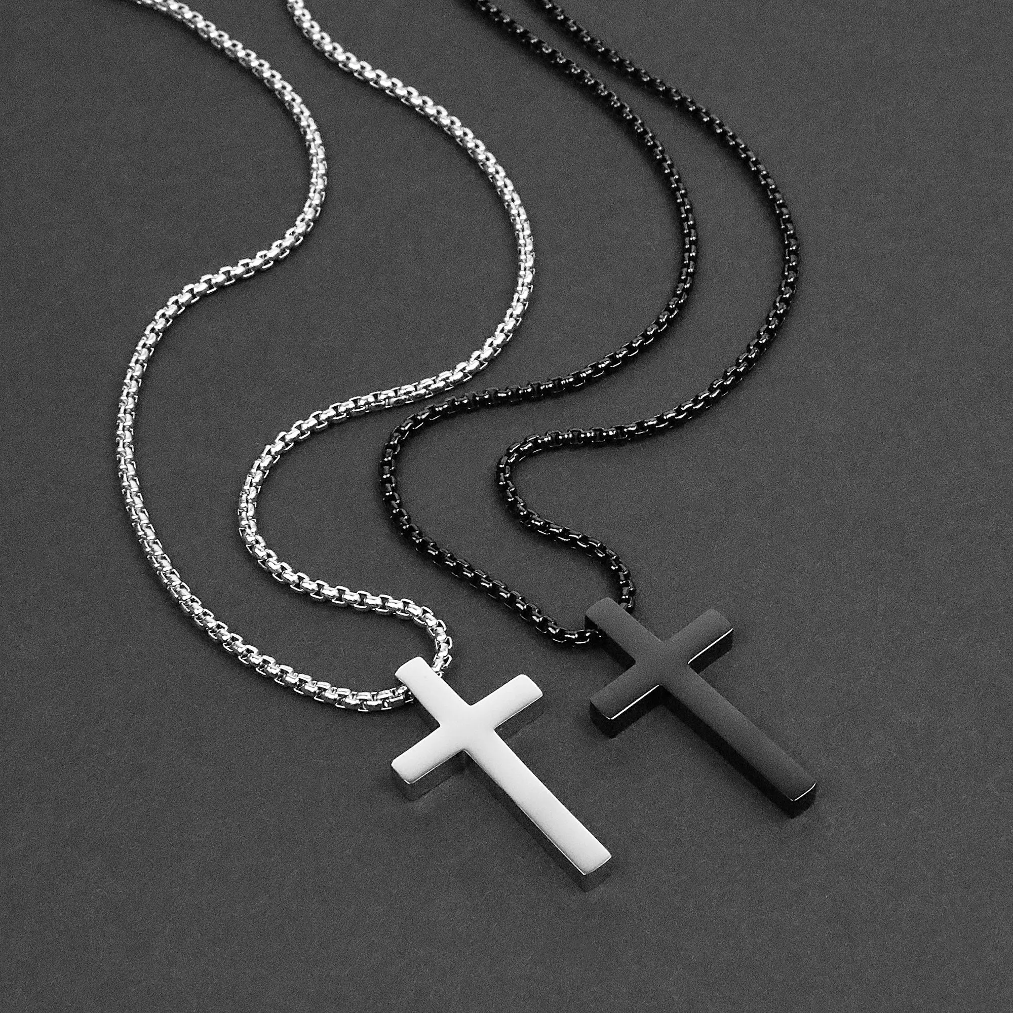 Prime Cross Necklace - Black