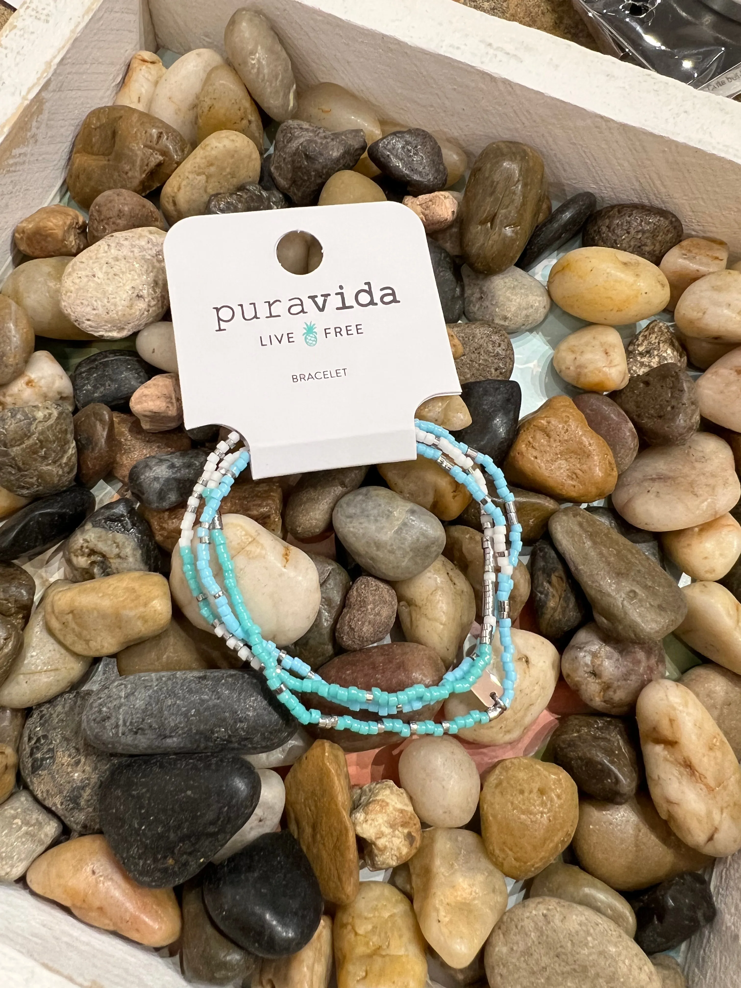 Puravida Mixed Seed Bead Stretch bracelets Set of 3 pack