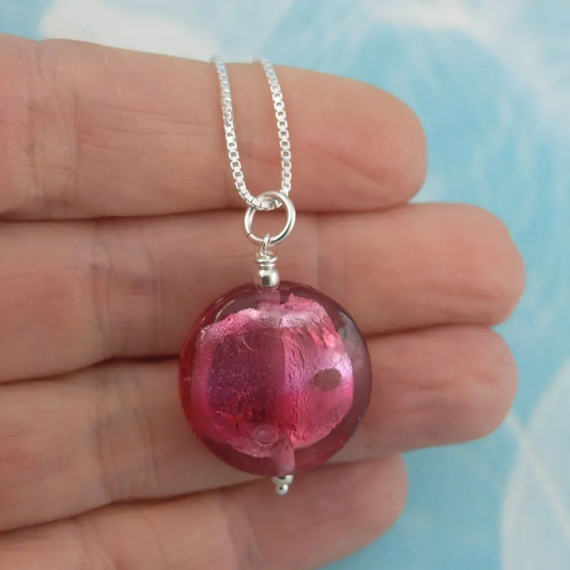 raspberry sparkle mini pendant