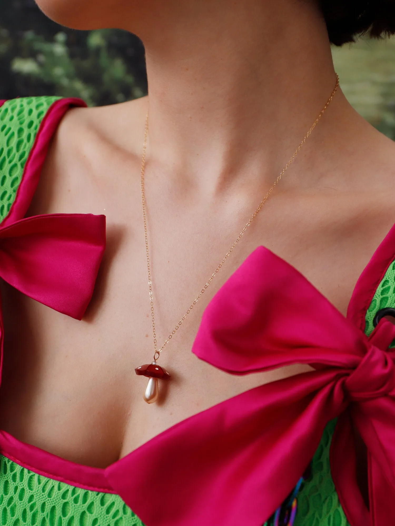 Red Shroom Necklace