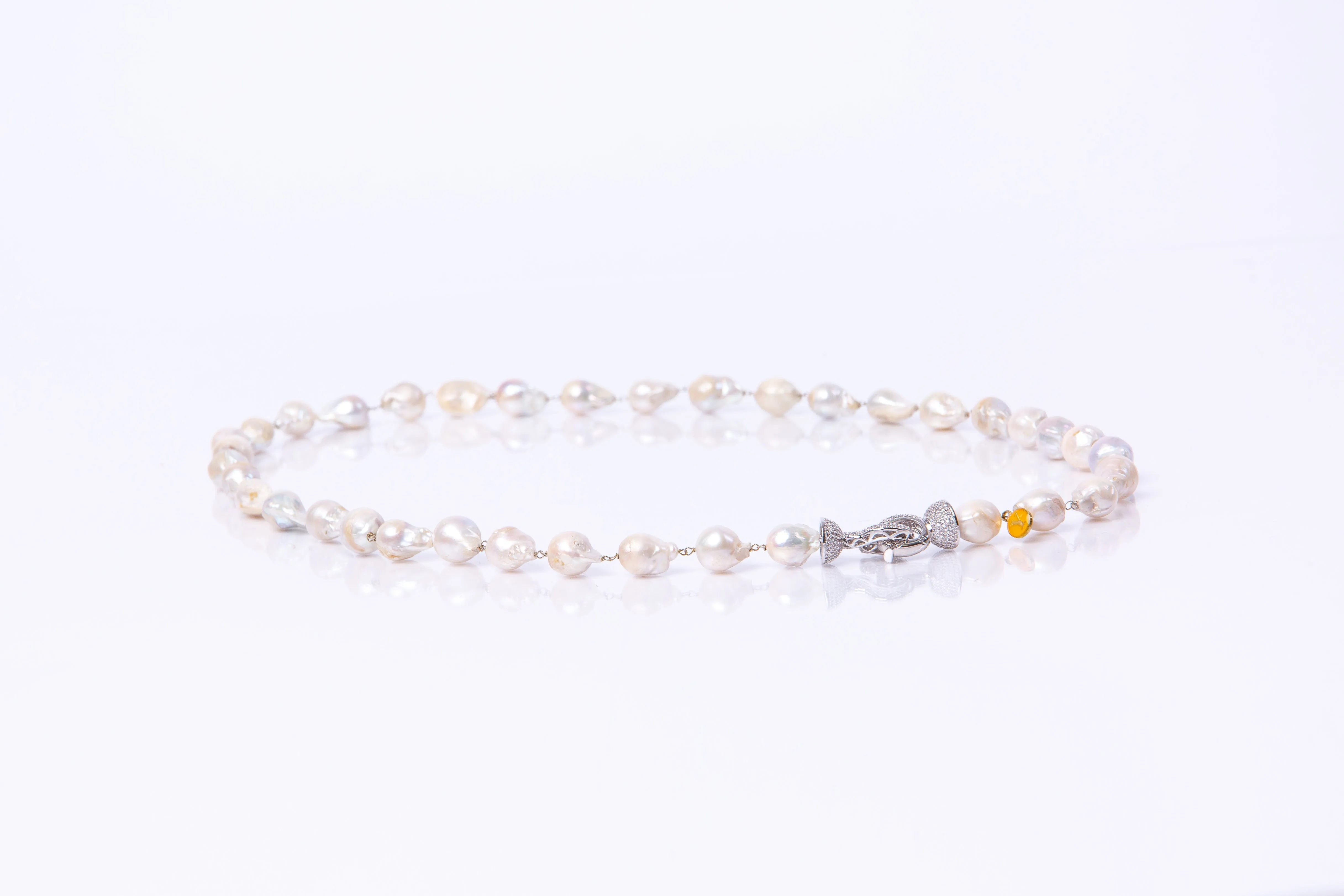 Rhea Baroque Pearl Necklace (Long)