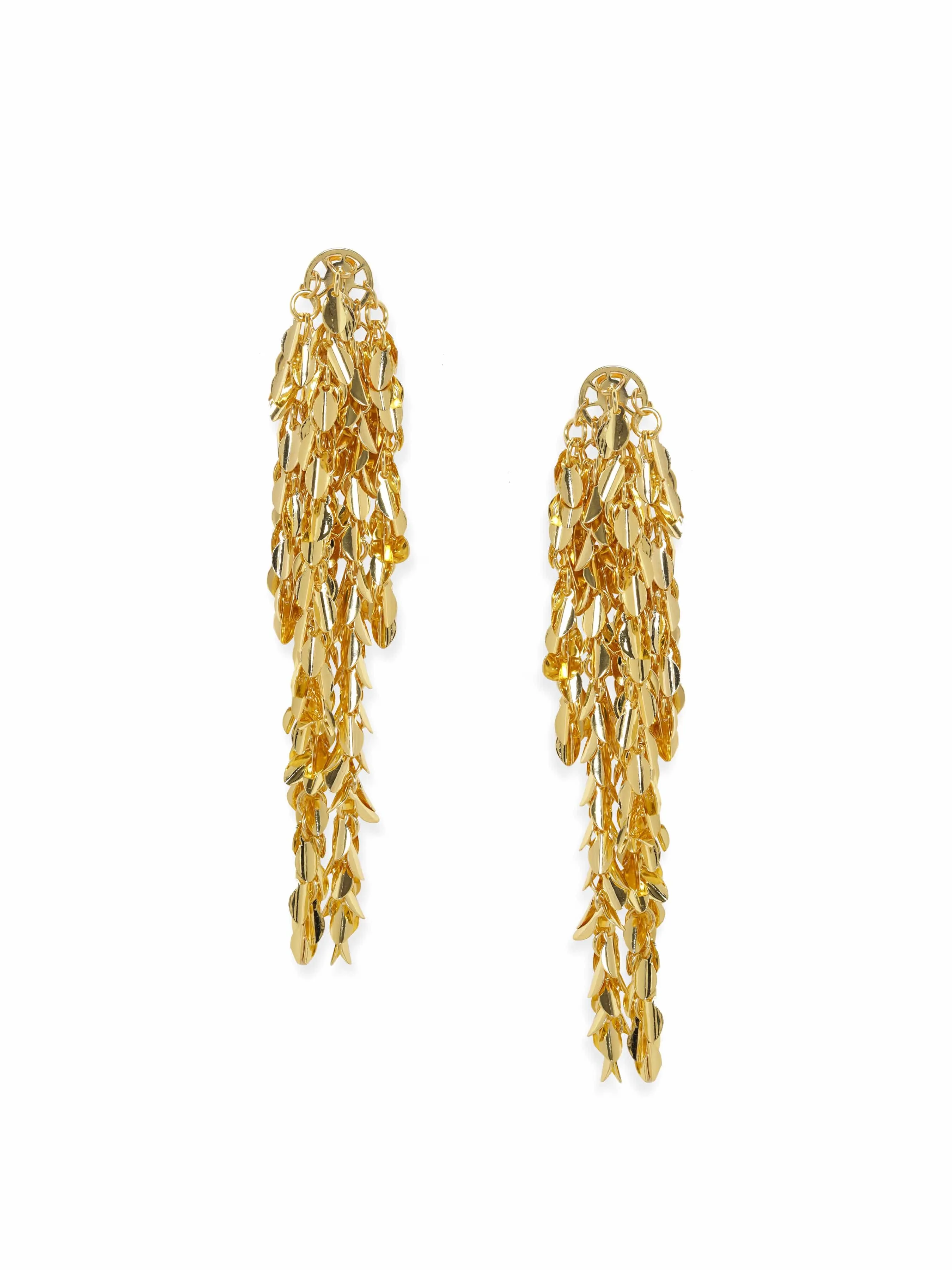 Rubans Voguish Golden Cascade Shoulder Duster Earrings