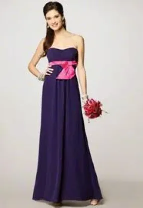 SALE Strapless Chiffon / Satin Gown Size 12 Style 7285