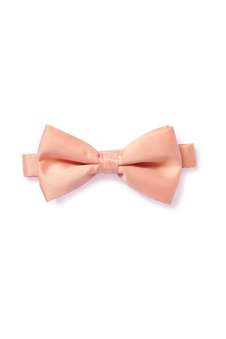 Satin Bow Tie - Pink Nude