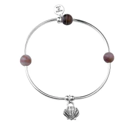 Shell | Soft Bangle Charm Bracelet | Botswana