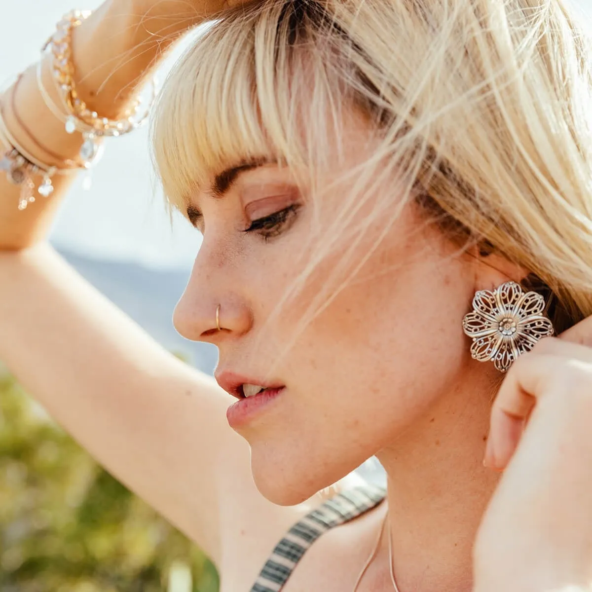 Snowflake Drop Earrings