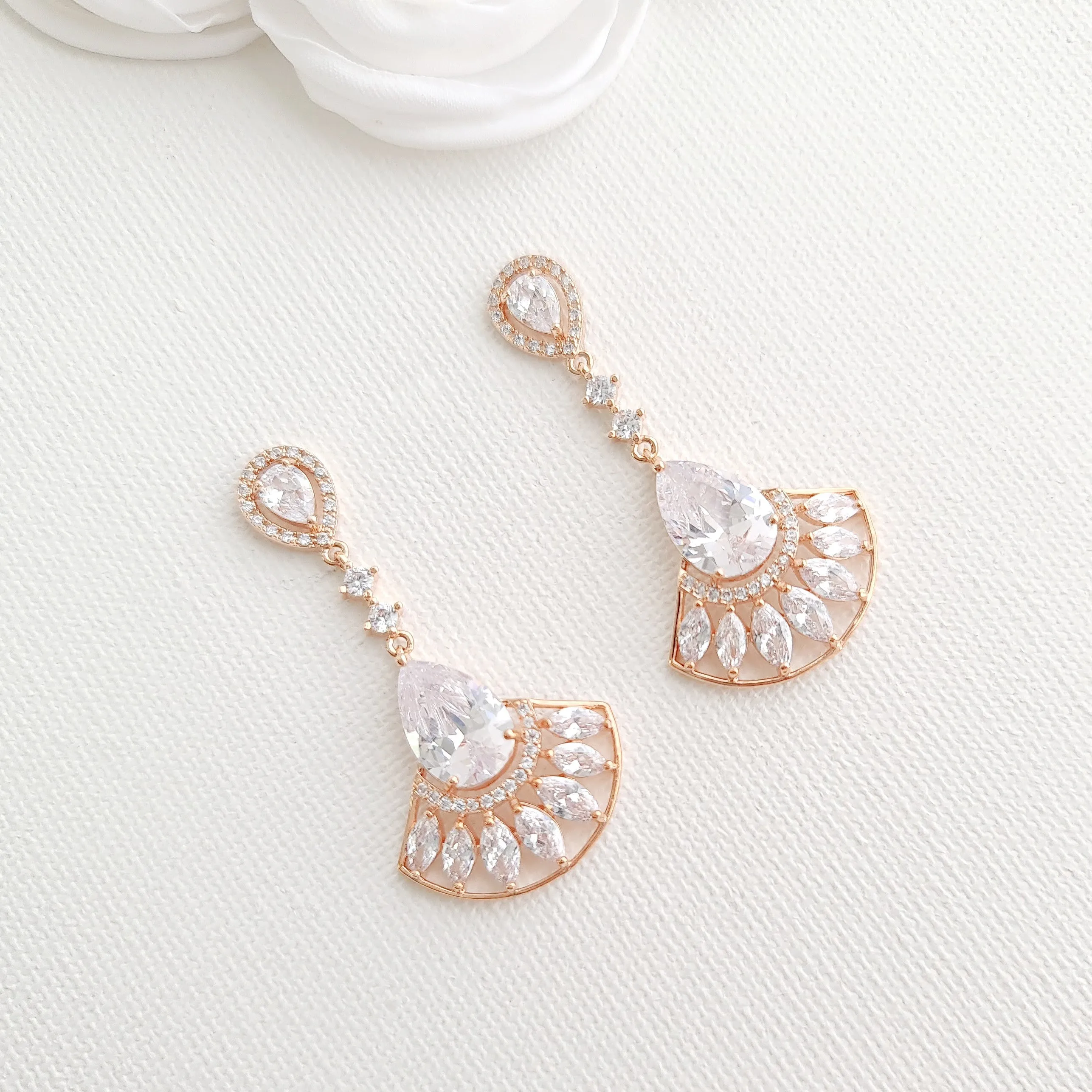 Special Occasion Earrings Necklace Bracelet Jewelry Set-Ilana