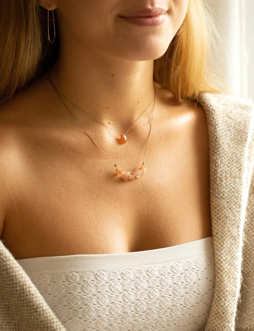 Sunstone Seed Necklace for Self Worth