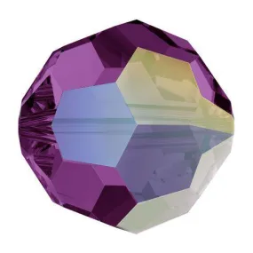 Swarovski 4mm Round - Amethyst AB (10 Pack)