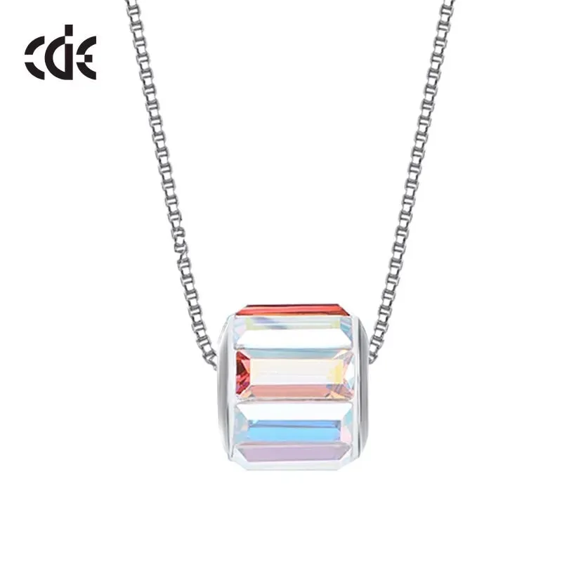 The cubic crystal swarovski charm necklace