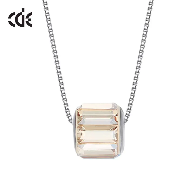 The cubic crystal swarovski charm necklace