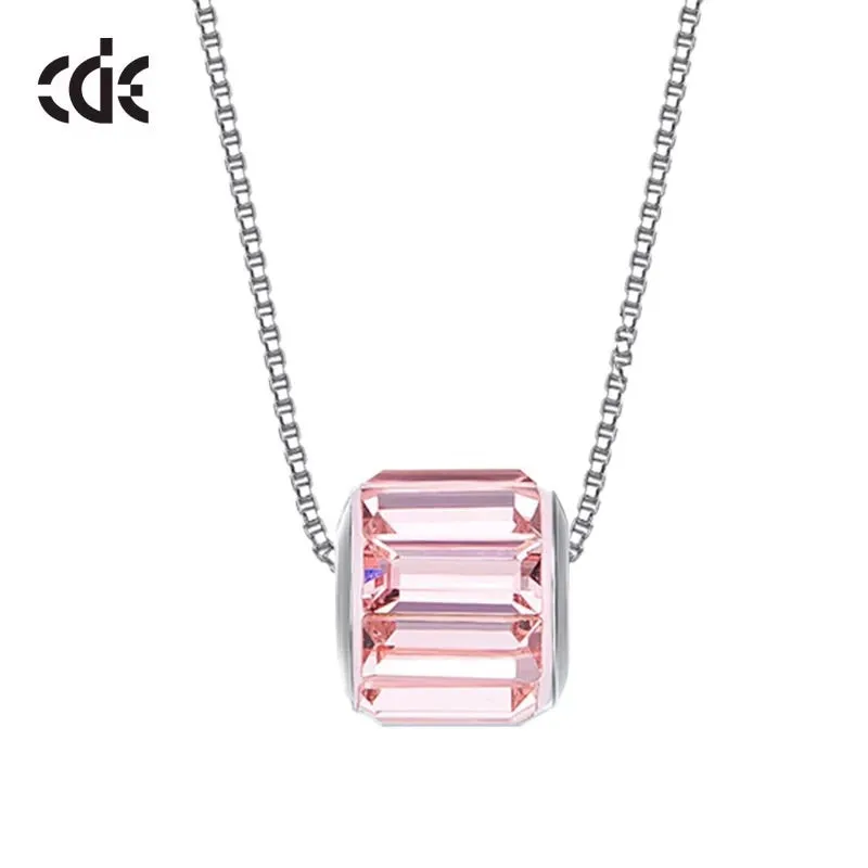 The cubic crystal swarovski charm necklace