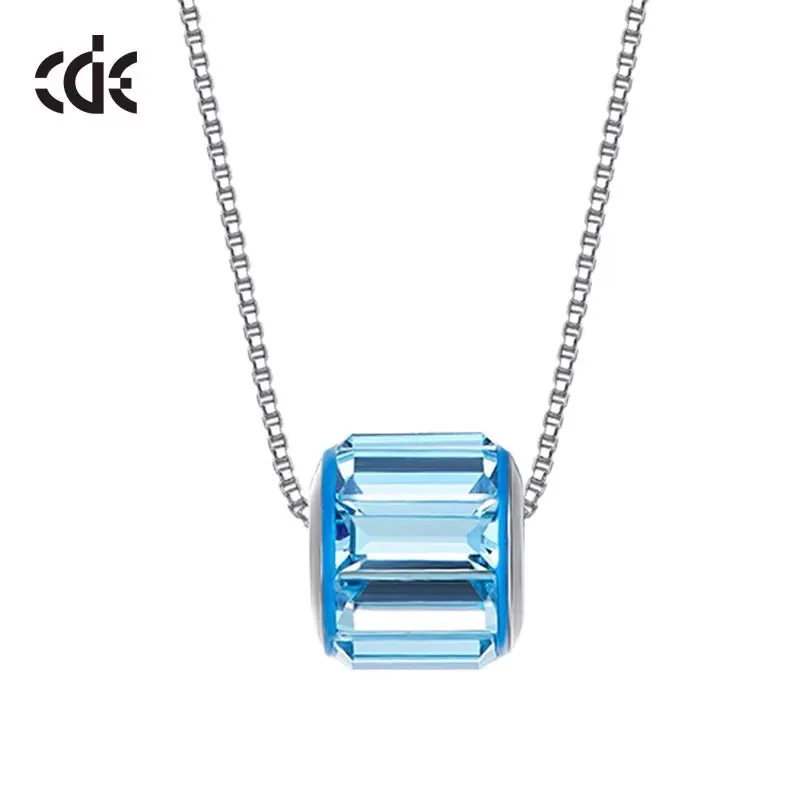 The cubic crystal swarovski charm necklace